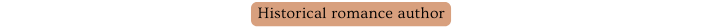 Historical romance author